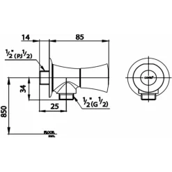Alternative view of Củ sen tắm COTTO CT1092C26(HM) lạnh