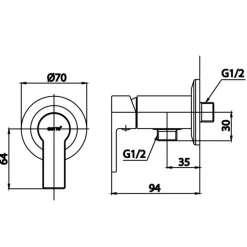 Alternative view of Củ sen tắm COTTO CT1261A2(HM) lạnh