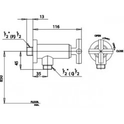 Alternative view of Củ sen tắm COTTO CT127C16 lạnh