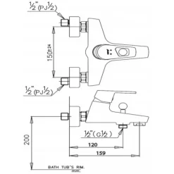 Alternative view of Củ sen tắm COTTO CT2018A Romeo nóng lạnh