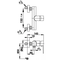 Alternative view of Củ sen tắm COTTO CT2163A nóng lạnh