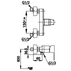 Alternative view of Củ sen tắm COTTO CT2205A nóng lạnh