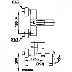 Alternative view of Củ sen tắm COTTO CT2206A Cubic nóng lạnh