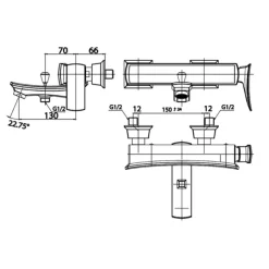 Alternative view of Củ sen tắm COTTO CT2254A Thantara nóng lạnh