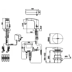 Alternative view of Củ sen tắm COTTO CT2405A WALTZ nóng lạnh