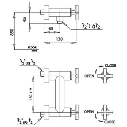 Alternative view of Củ sen tắm COTTO CT253C16 nóng lạnh