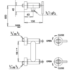 Alternative view of Củ sen tắm COTTO CT253C20 nóng lạnh