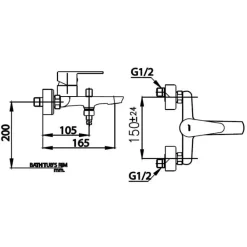 Alternative view of Củ sen tắm COTTO CT3001AE nóng lạnh