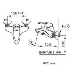 Alternative view of Củ sen tắm COTTO CT350A Augusta nóng lạnh