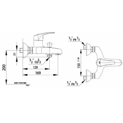 Alternative view of Củ sen tắm COTTO CT366A Arona nóng lạnh