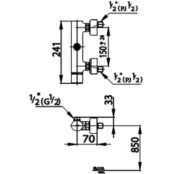 Alternative view of Củ sen tắm COTTO CT2063 nhiệt độ