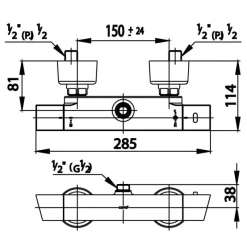 Alternative view of Củ sen tắm COTTO CT2085 nhiệt độ