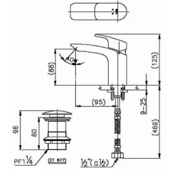 Alternative view of Vòi lavabo COTTO CT2031A Soprano nóng lạnh