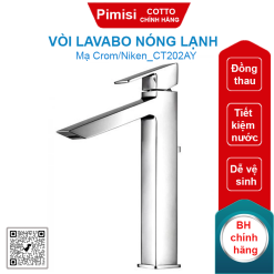 Vòi lavabo COTTO CT202AY Square thân cao nóng lạnh
