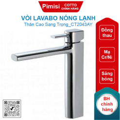 Vòi lavabo COTTO CT2043AY Enrico thân cao nóng lạnh