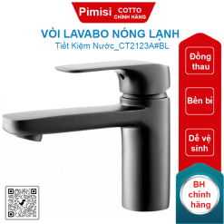 Vòi lavabo COTTO CT2123A#BL Scirocco nóng lạnh màu đen