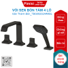 Vòi sen bồn tắm TOTO TBG08202A#MBL 4 lỗ gắn thành bồn màu đen mờ