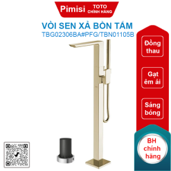 Vòi sen xả bồn tắm TOTO TBG02306BA#PFG/TBN01105B vàng Pháp bóng