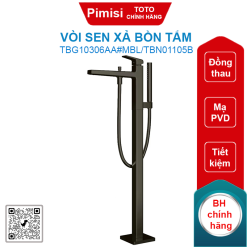 Vòi sen xả bồn tắm TOTO TBG10306AA#MBL/TBN01105B đặt sàn màu đen mờ