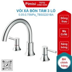 Vòi xả bồn tắm TOTO TBS02201BA 3 lỗ