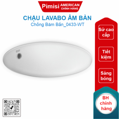 Chậu lavabo American Standard 0433-WT (0433WT) âm bàn tròn