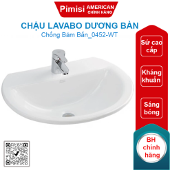 Chậu lavabo American Standard 0452-WT (0452WT) dương bàn