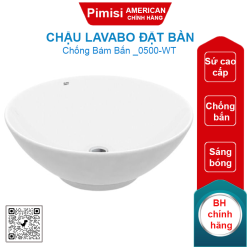 Chậu lavabo American Standard 0500-WT (0500WT) Vallo đặt bàn