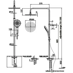 Alternative view of Thân sen cây COTTO CT6211 tắm đứng