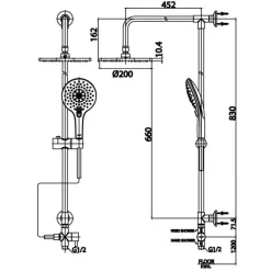 Alternative view of Thân sen cây COTTO CT623Z94Z001 tắm đứng