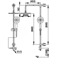 Alternative view of Thân sen cây COTTO CT623Z94Z88 nóng lạnh