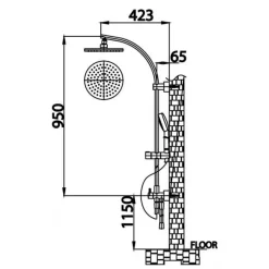 Alternative view of Thân sen cây COTTO CT628 tắm đứng