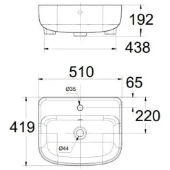 Alternative view of Chậu lavabo American Standard 0533-WT (0533WT) bán âm