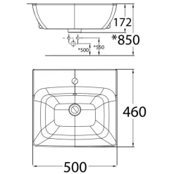 Alternative view of Chậu lavabo American Standard WP-F301 (WP-F301) bán âm