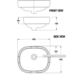 Alternative view of Chậu lavabo American Standard 0950-WT (0950WT) Active đặt bàn