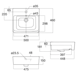 Alternative view of Chậu lavabo American Standard VF-0519 (0519-WT) đặt bàn
