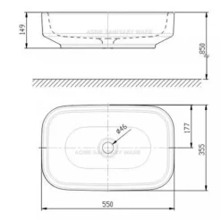 Alternative view of Chậu lavabo American Standard WP-F626 (WPF626) IDS Clear đặt bàn