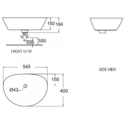 Alternative view of Chậu lavabo American Standard WP-F633 (WPF633) Neo Modern đặt bàn