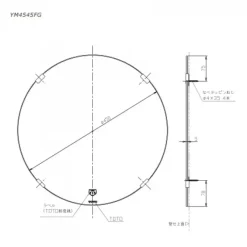Alternative view of Gương nhà tắm TOTO YM4545FG chống mốc