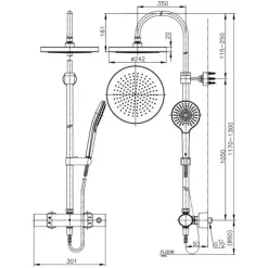 Alternative view of Sen cây COTTO CPF300H1H2#GR2 nóng lạnh màu vàng Quil