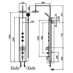 Alternative view of Sen thuyền COTTO CT841N nóng lạnh tay sen 3 chức năng