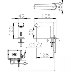 Alternative view of Vòi lavabo cảm ứng COTTO CT4905AC lạnh dùng điện