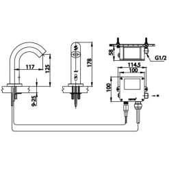 Alternative view of Vòi lavabo cảm ứng Cotto CT4916DC lạnh dùng pin