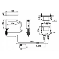 Alternative view of Vòi lavabo cảm ứng Cotto CT4917DC lạnh dùng pin