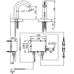 Alternative view of Vòi lavabo cảm ứng COTTO CT533AC lạnh dùng điện