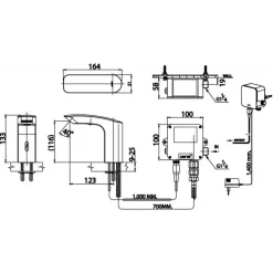 Alternative view of Vòi lavabo cảm ứng COTTO CT537NXAC lạnh 220V
