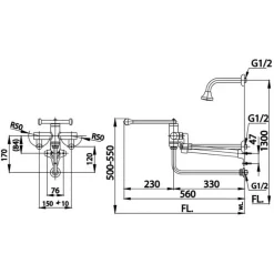 Alternative view of Vòi lavabo COTTO CT2156 dành cho người khuyết tật