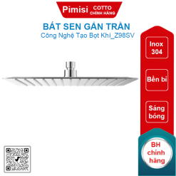 Bát sen Cotto Z98SV gắn trần vuông 300mm