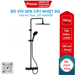 Bộ vòi sen cây American Standard WF-4955MB (WF4955MB) nhiệt độ màu đen