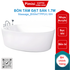 Bồn tắm Cotto BWA477PP(H) WH đặt sàn 1.7M massage sục khí
