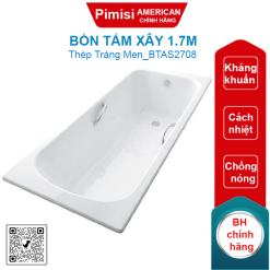 Bồn tắm xây American Standard BTAS2708 Millano thép tráng men 1.7M